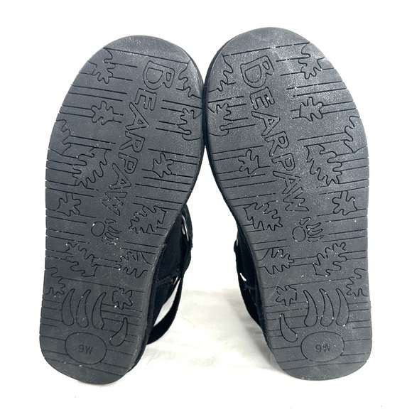 Bearpaw Adele Women Size 9 Wide Black Suede Boot Winter Braided Harness - Picture 7 of 10